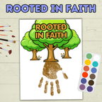 Faith Handprint Craft, Rooted In Faith Handprint Craft, Sunday School Craft, Bible Craft, Christian Craft, Homeschool, Preschool, VBS