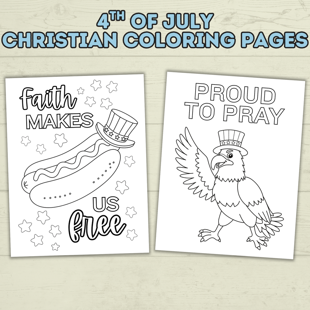 FREE 4th of July Christian Coloring Pages for Kids and Families
