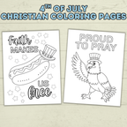 FREE 4th of July Christian Coloring Pages for Kids and Families