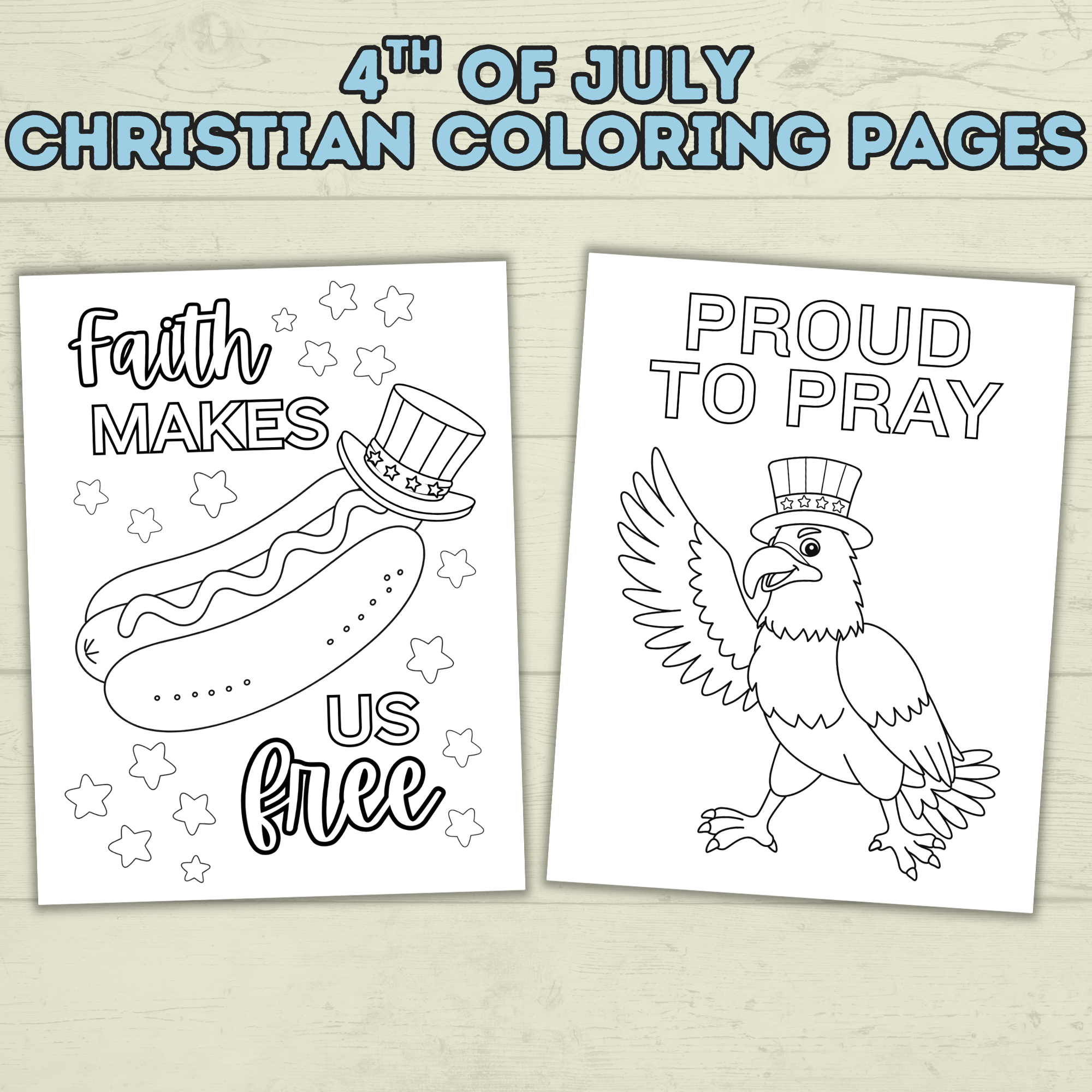 FREE 4th of July Christian Coloring Pages for Kids and Families