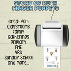 Ruth Craft, Bible Story Craft, Finger Puppets Bible Lesson, Sunday School Craft