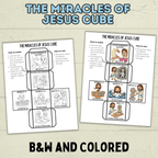 Miracles of Jesus Cube Craft, Jesus Craft, Bible Cube Craft, Sunday School Craft
