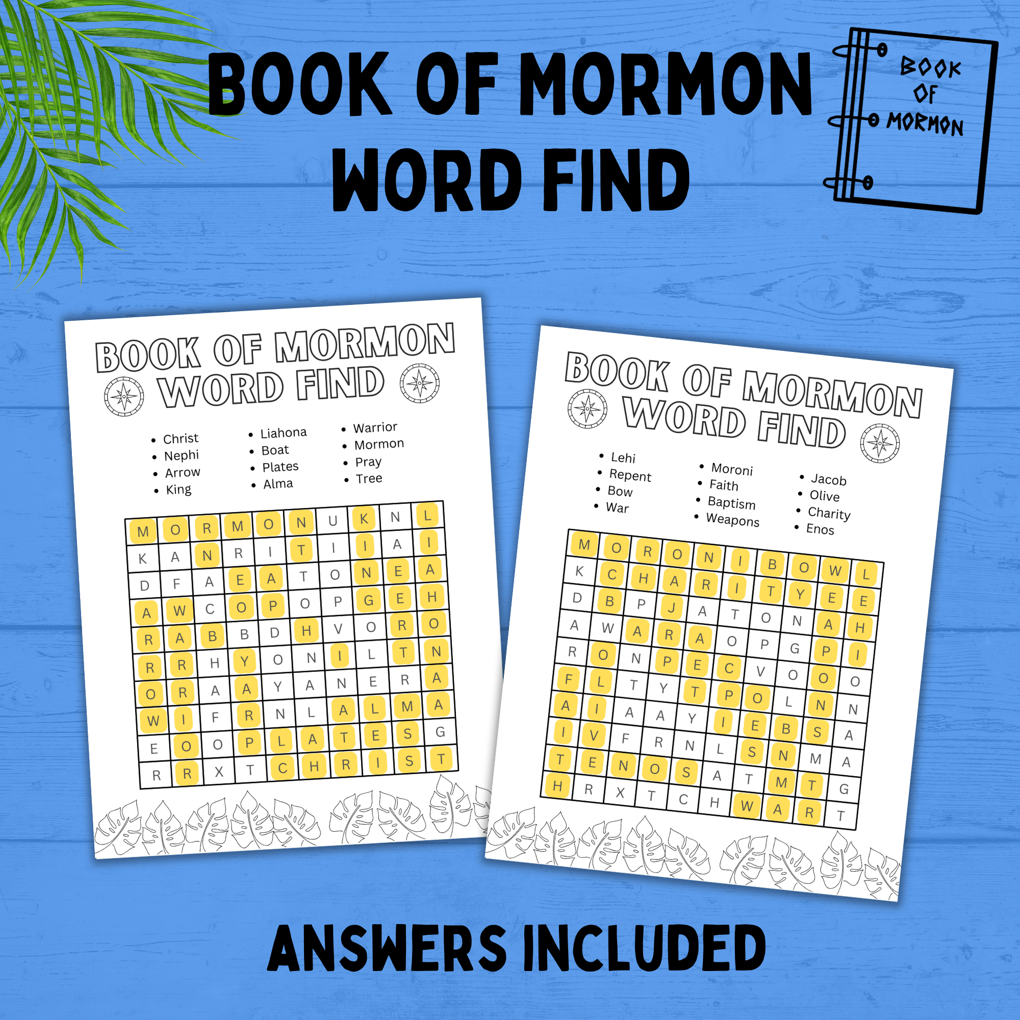 Book of Mormon Word Find for Kids | Kids Activities | Kids Printables | Book of Mormon Activities | Book of Mormon Printables | Primary