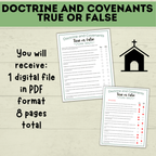 Doctrine and Covenants True or False | Doctrine and Covenants Quiz | Scripture Quiz | Come Follow Me | D&C Lesson | Sunday School Lesson