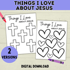 Jesus Craft | Things I Love About Jesus | Easter Craft | Sunday School Craft | Sunday School Lessons | Jesus Loves You | Bible Study |