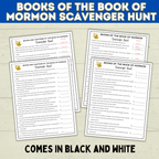Book of Mormon Games | Book of Mormon Scavenger Hunt | BOM | Book of Mormon Kids Printable | Youth | LDS Printable | LDS Game | Church