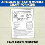 Articles of Faith Craft for Kids | Book of Mormon Craft | Doctrine and Covenants Craft | D&C Craft | Come Follow Me | Sunday School Craft