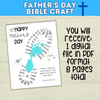 Father's Day Bible Craft for Kids | Bible Craft | Father's Day Craft | Footprint Craft for Dad | Father's Day Gift | Father's Day Card