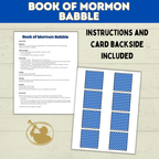 Book of Mormon Game Babble | Cards | Game Night | Church and Scripture Game | Youth Sunday School Game | Christian