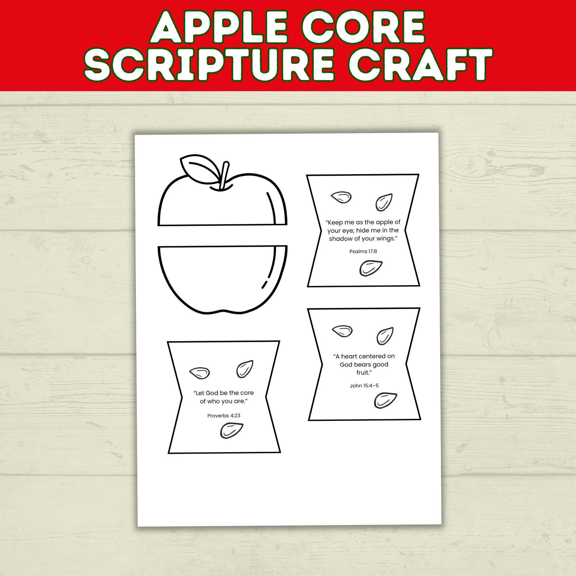Apple Scripture Craft for Kids