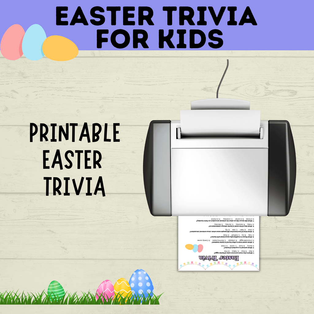 Easter Trivia for Kids | Kid's Trivia | Easter Printables | Easter Games | Kids Games | Classroom Games | Party Games | PDF download