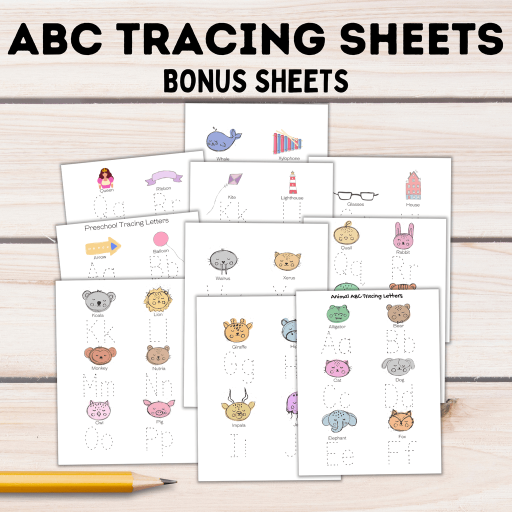 ABC Tracing Letters for Kids | Preschool Worksheets | ABC Worksheets