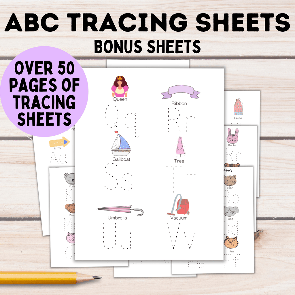 ABC Tracing Letters for Kids | Preschool Worksheets | ABC Worksheets