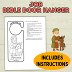 Job Door Hanger Craft, Bible Story Job Craft, Sunday School Craft, Bible Craft