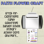Faith Craft, Sunday School Craft, Bible Lesson, Homeschool, VBS, Christian Activity, Faith Object Lesson, Kids Craft, Faith Flower Craft
