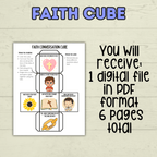 Faith Cube Craft, Bible Lesson Craft, Sunday School Craft, Christian Activity, Homeschool, Bible Heroes