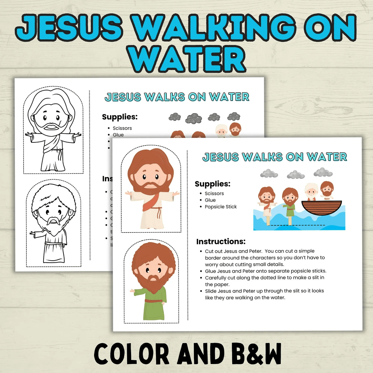 Faith Crafts, Faith Craft Bundle, Bible Crafts, Sunday School Crafts, Homeschool, Christian Crafts, Cut and Paste Crafts, Kids Crafts,