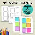 My Pocket Prayers Craft, Mini Prayers, Written Prayers, Kids prayers, Teach Kids to Pray, Sunday School Craft, Bible Lesson Craft, VBS