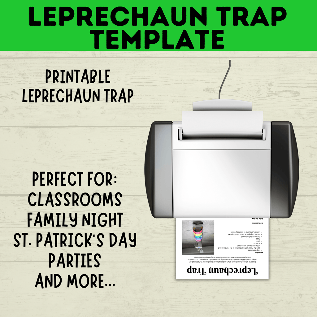 St. Patrick's Day Craft | Kids Craft | St. Patty's Day Craft | Leprechaun Craft | Leprechaun Trap | Craft template | Kids Printables