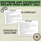 Doctrine and Covenants Escape Room | Escape Liberty Jail | D&C Games | Doctrine and Covenants Games | Kids Games | Sunday School | Escape