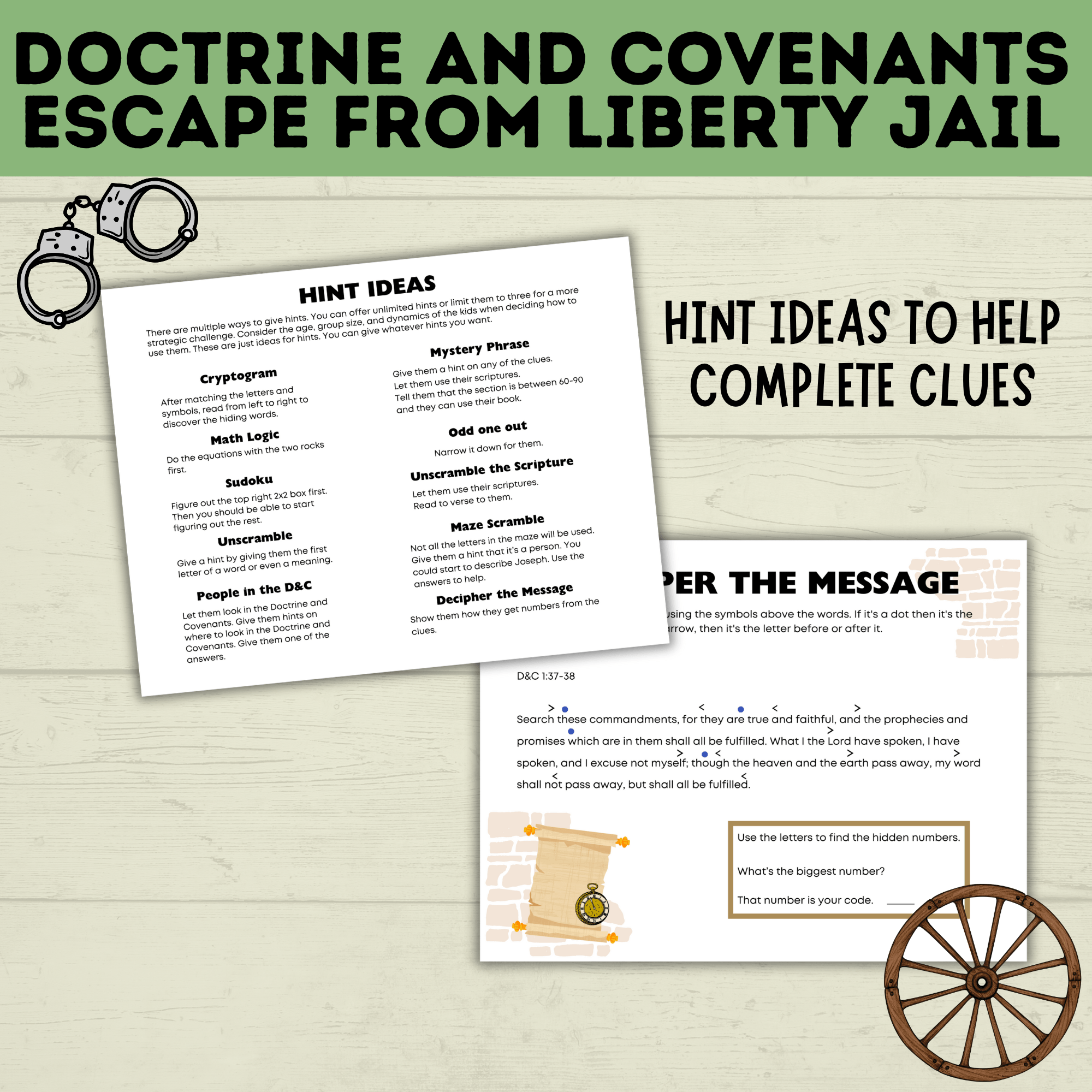Doctrine and Covenants Escape Room | Escape Liberty Jail | D&C Games | Doctrine and Covenants Games | Kids Games | Sunday School | Escape