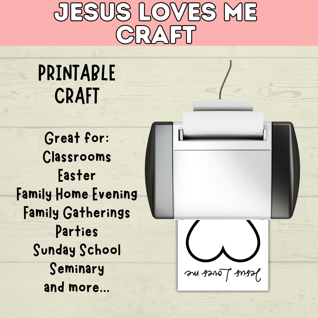 Jesus Loves You Craft | Jesus | Craft | Kids Craft Template | Toddler Craft | Sunday School Craft | Easter Craft | Bible Study