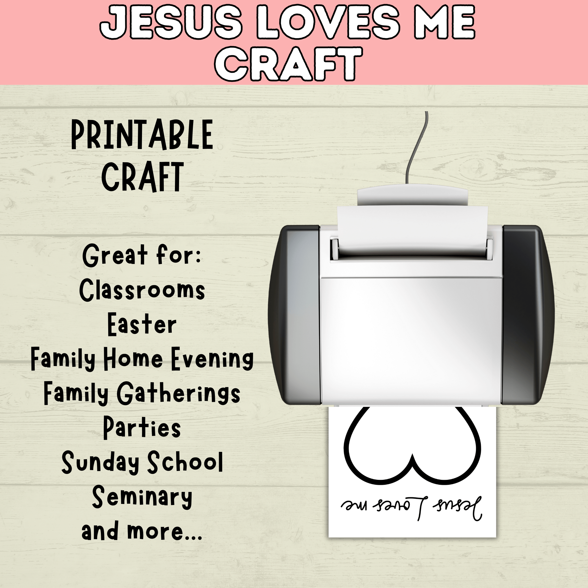 Jesus Loves You Craft | Jesus | Craft | Kids Craft Template | Toddler Craft | Sunday School Craft | Easter Craft | Bible Study