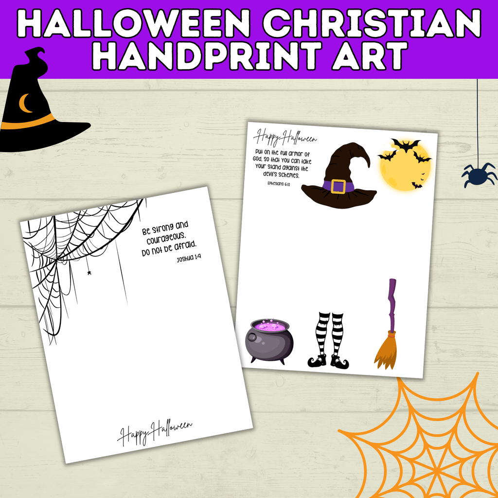 Halloween Christian Handprint Art for Kids | Bible Halloween Art | Handprint Art for Kids | Handprint Crafts | Halloween Handprint Crafts