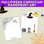 Halloween Christian Handprint Art for Kids | Bible Halloween Art | Handprint Art for Kids | Handprint Crafts | Halloween Handprint Crafts