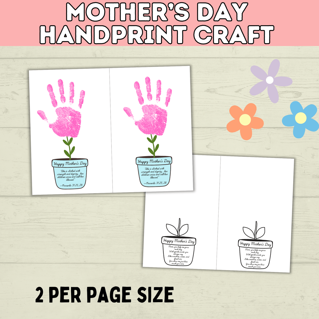 Mom Handprint Craft | Mother's Day Handprint Art | Handprint Art Craft | Handprint Flower | Flower Craft | Handprint Keepsake
