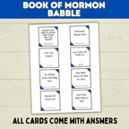 Book of Mormon Game Babble | Cards | Game Night | Church and Scripture Game | Youth Sunday School Game | Christian