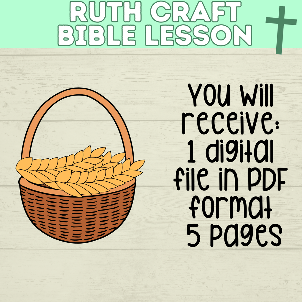 Ruth Craft | Ruth Activity | Bible Craft | Bible Activity Page | Bible Lesson Plan | Ruth Lesson Plan | Ruth Printable | Digital Download