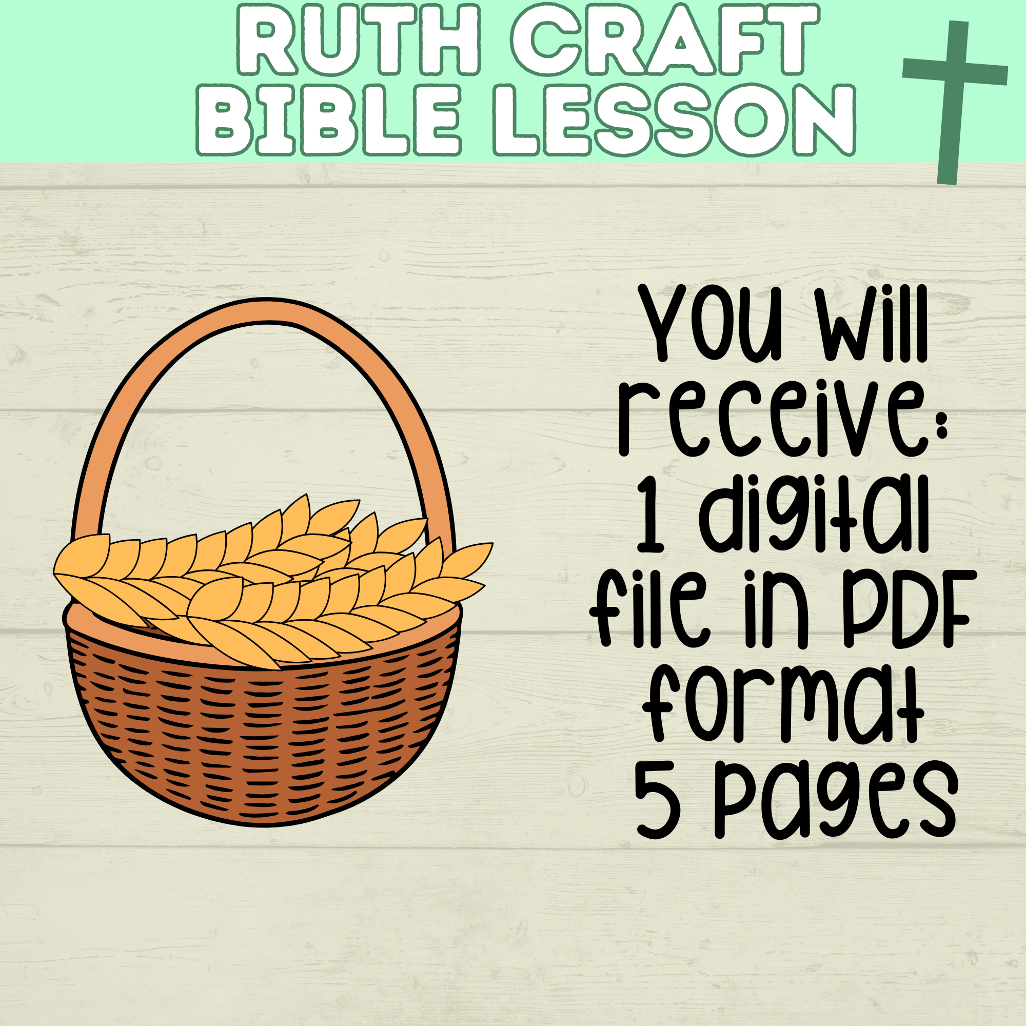 Ruth Craft | Ruth Activity | Bible Craft | Bible Activity Page | Bible Lesson Plan | Ruth Lesson Plan | Ruth Printable | Digital Download