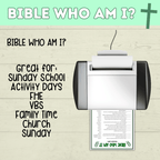 Bible Games | Bible Who Am I?  | Bible Trivia | Bible Activities | Kids Trivia | Sunday School | Christian Games | Digital Download