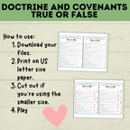 Doctrine and Covenants True or False | Doctrine and Covenants Quiz | Scripture Quiz | Come Follow Me | D&C Lesson | Sunday School Lesson