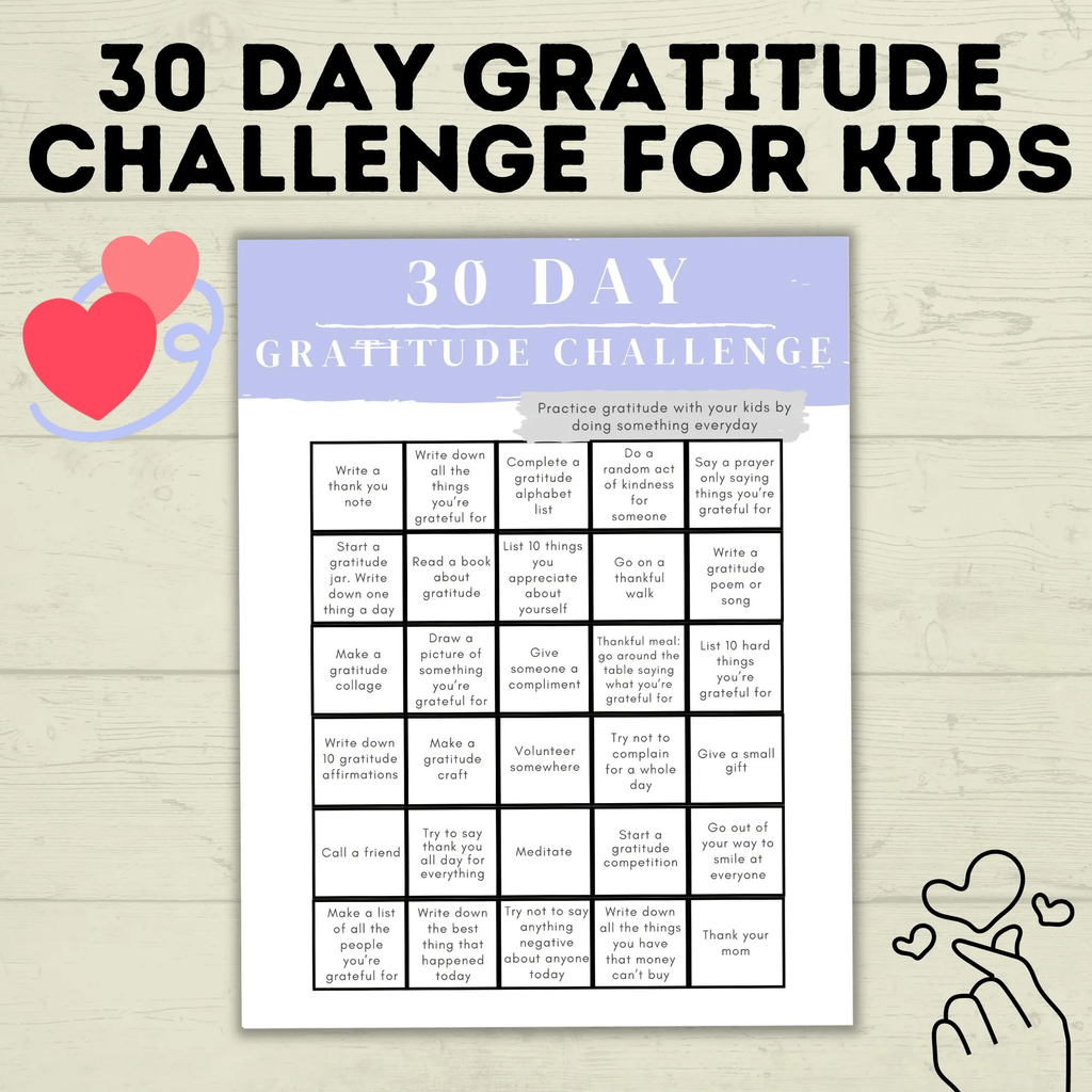 Thanksgiving Gratitude Bundle affirmations and journal printable for kids and families