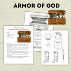 Armor of God Bible Lesson Craft, Sunday School Craft, VBS, Christian Activity, Shield of Faith, Ephesians Lesson
