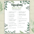 Christian Nature Walk for Kids, Christ Scavenger Hunt, Bible Scavenger Hunt, Nature Hunt, Christian Activity, VBS, Sunday School Activity