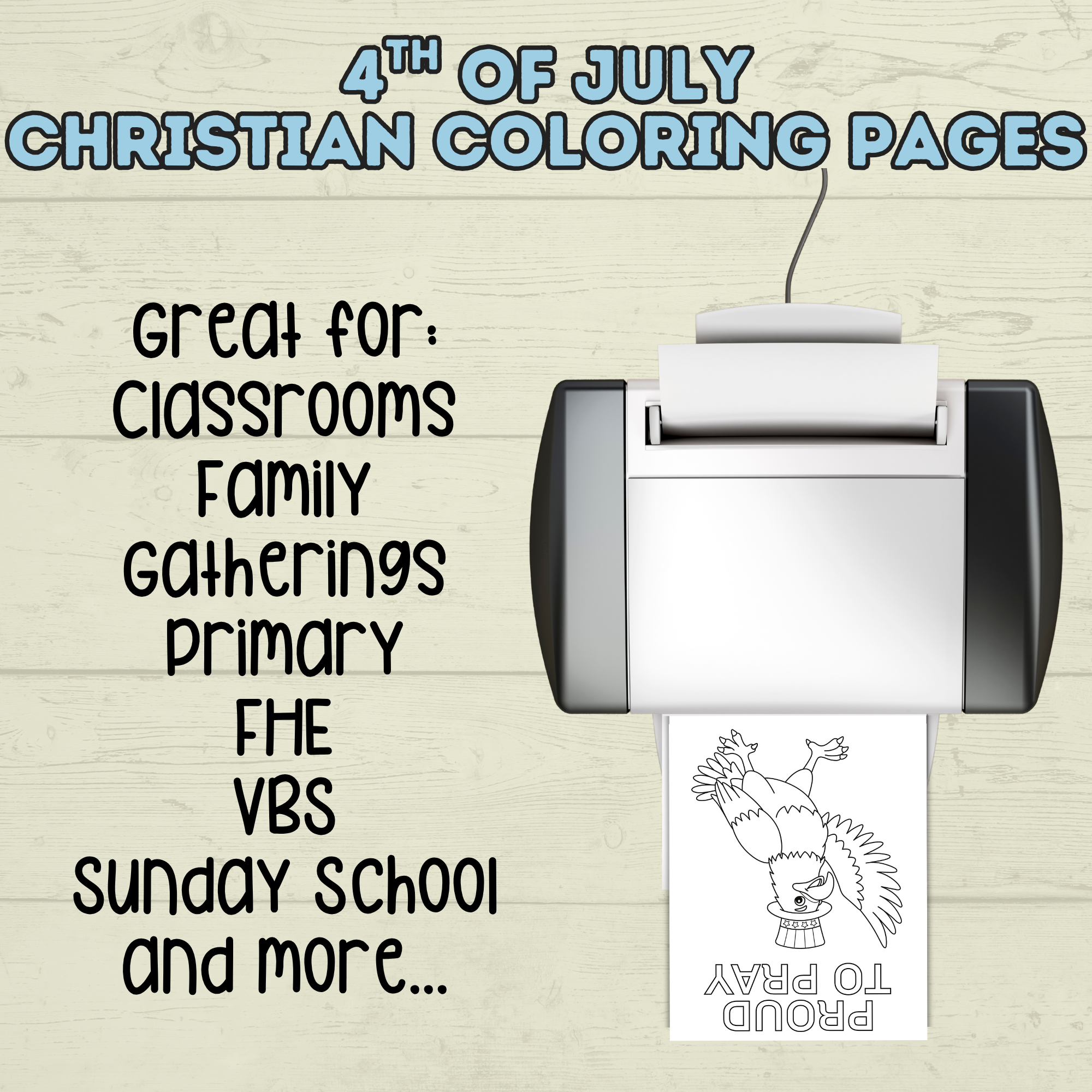 FREE 4th of July Christian Coloring Pages for Kids and Families