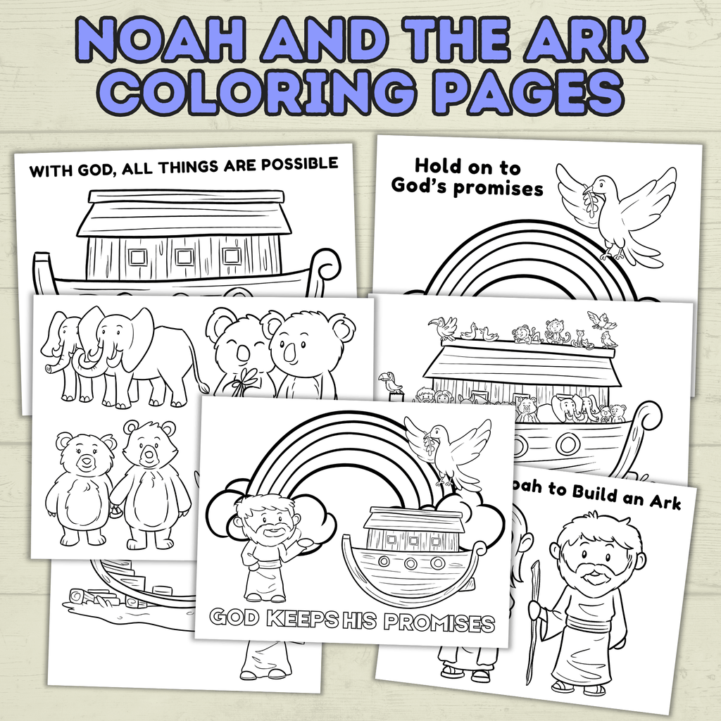 Free Noah's Ark Coloring Pages for Kids and Families, Perfect for Sunday School
