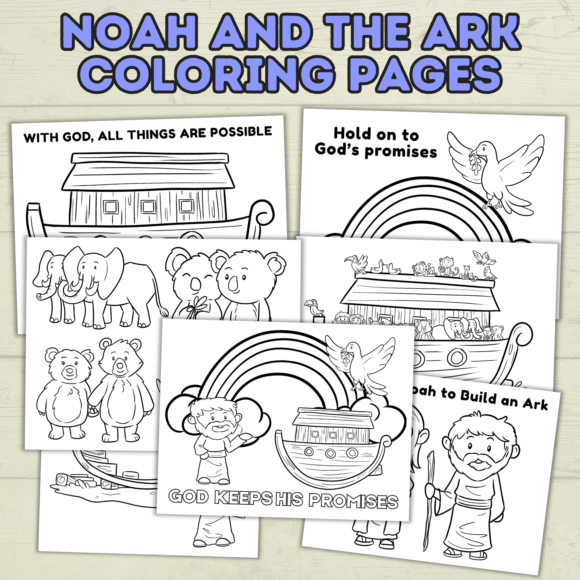 Free Noah's Ark Coloring Pages for Kids and Families, Perfect for Sunday School