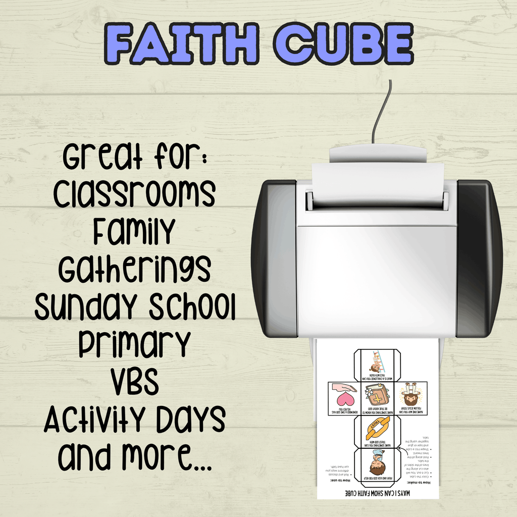 Faith Cube Craft, Bible Lesson Craft, Sunday School Craft, Christian Activity, Homeschool, Bible Heroes