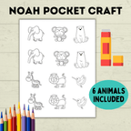 Noah's Ark Craft, Noah's Cut and Paste Craft, Sunday School Craft, Bible Craft