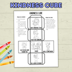 Kindness Cube Craft, Sunday School Craft, Kids Crafts, Kindness Craft, Christian Crafts, Bible Crafts, Homeschool, Lesson VBS, Cut and Paste