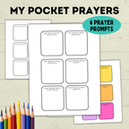 My Pocket Prayers Craft, Mini Prayers, Written Prayers, Kids prayers, Teach Kids to Pray, Sunday School Craft, Bible Lesson Craft, VBS