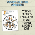 Ruth Bible Craft, Ruth Story Spinner Craft, Sunday School Craft, VBS, Bible