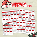 Christmas Classroom Party Printable Word Games for Kids, Group Activities, Family Reunion Holiday Game