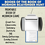 Book of Mormon Games | Book of Mormon Scavenger Hunt | BOM | Book of Mormon Kids Printable | Youth | LDS Printable | LDS Game | Church