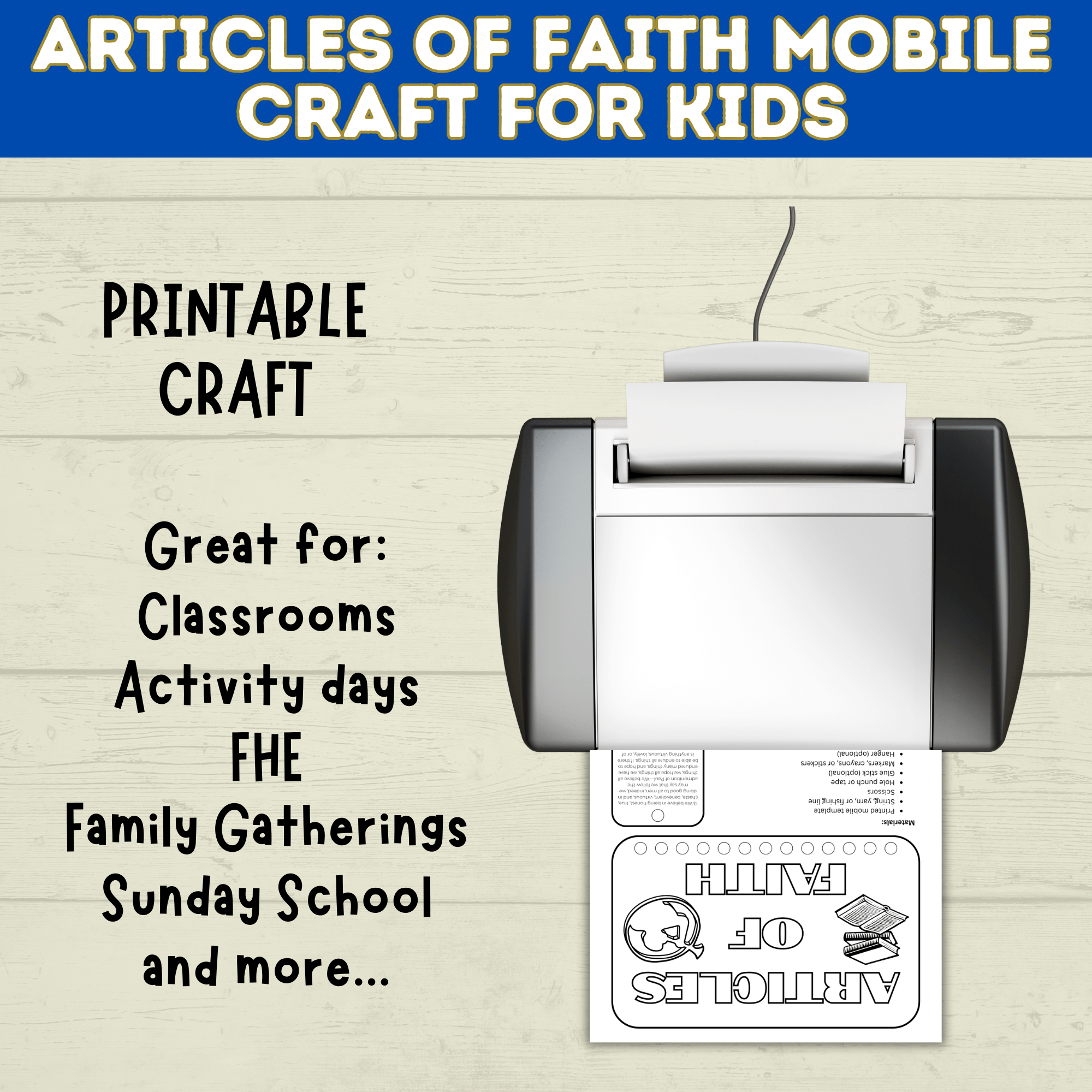 Articles of Faith Craft for Kids | Book of Mormon Craft | Doctrine and Covenants Craft | D&C Craft | Come Follow Me | Sunday School Craft
