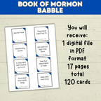 Book of Mormon Game Babble | Cards | Game Night | Church and Scripture Game | Youth Sunday School Game | Christian